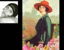 портрет сделан по картине шотландского художника позднего импрессионизма, Вильяма Стрэнга. В оригинале изображена Виктория Мэри Сэквилл-Вест, известная писательница и мастер садовой архитектуры. 1918 г.